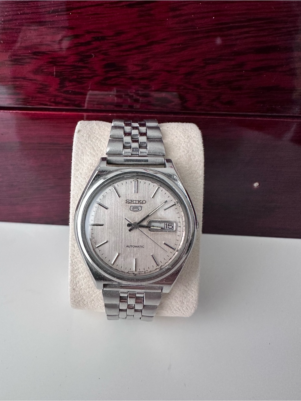 Seiko Silver-Tone Stainless Steel Men's Watch with Silver Dial
